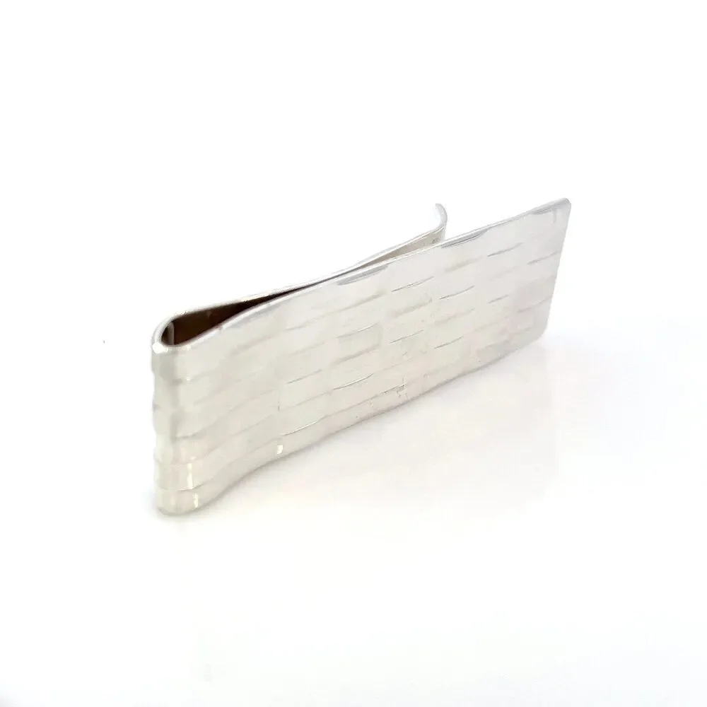 Tiffany & Co Weave Money Clip Sterling Silver 16.6 Grams Estate TIF892